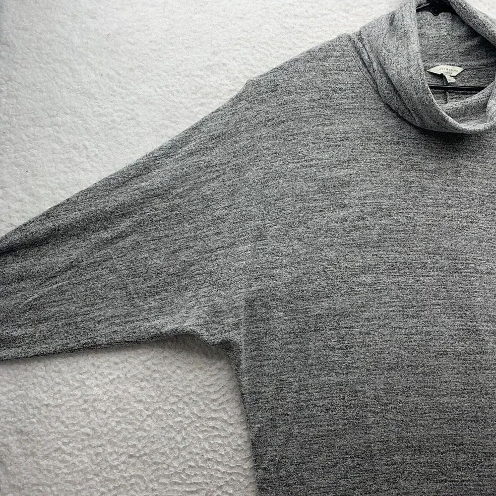 Lucky Brand Sweater Womens Large Heather Gray Relaxed Cowl Neck Soft Thin Preppy